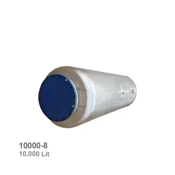 منبع کویلدار افقی 10000 لیتری ورق 8 تجهیز دما